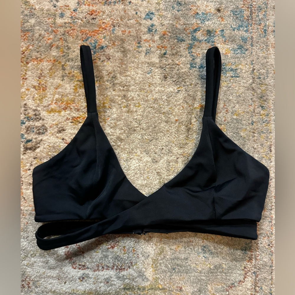 Black Criss-Cross Parade Bikini Top XS